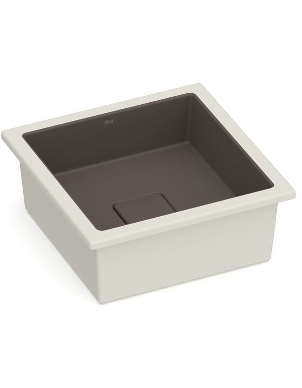 Cuba de Embutir Quadrada T13 em Fineceramic® Roca Terra..