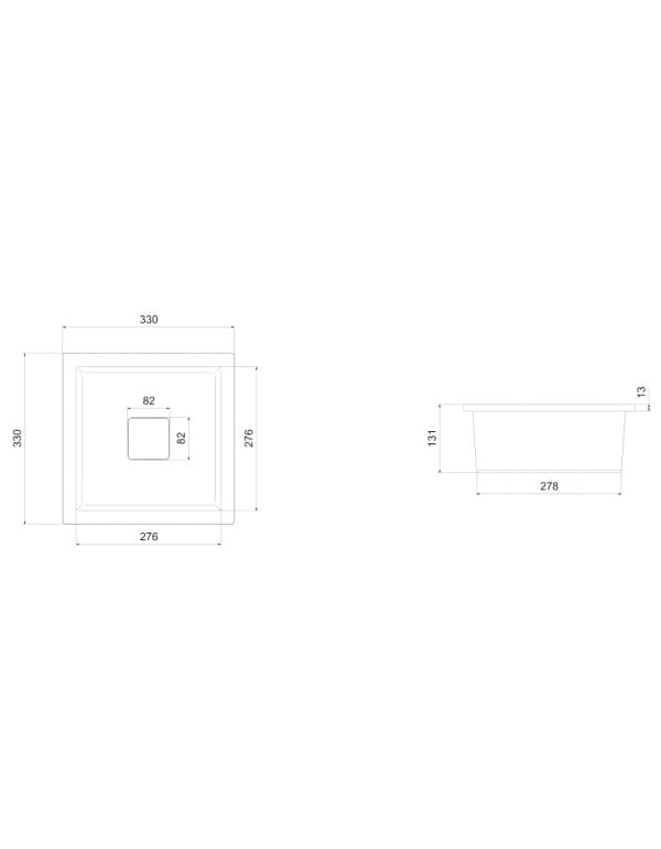 Cuba para Banheiro de Embutir Quadrada em Fineceramic Acabamento Cafe Marrom Fosco Linha Terra T13 Roca A32722W660