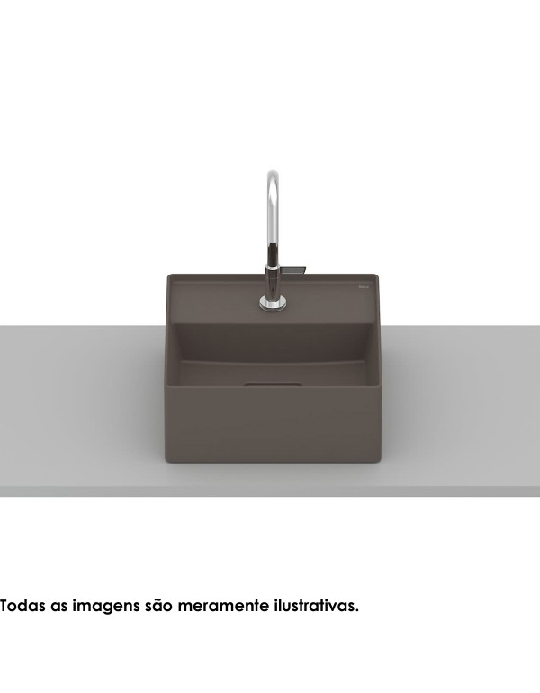 Cuba De Apoio 300X300 mm Com Mesa Roca T7 Terra Cafe A32787X660