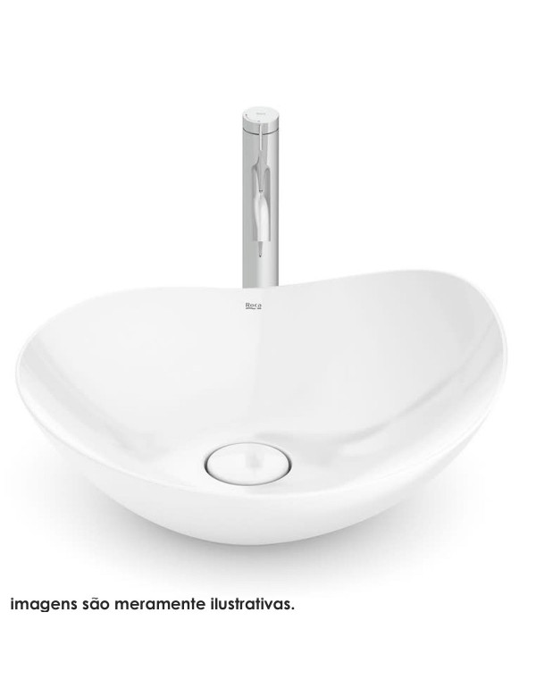 Cuba de Apoio Roca Othake 470x405 mm Fineceramic Branco A327A1N000