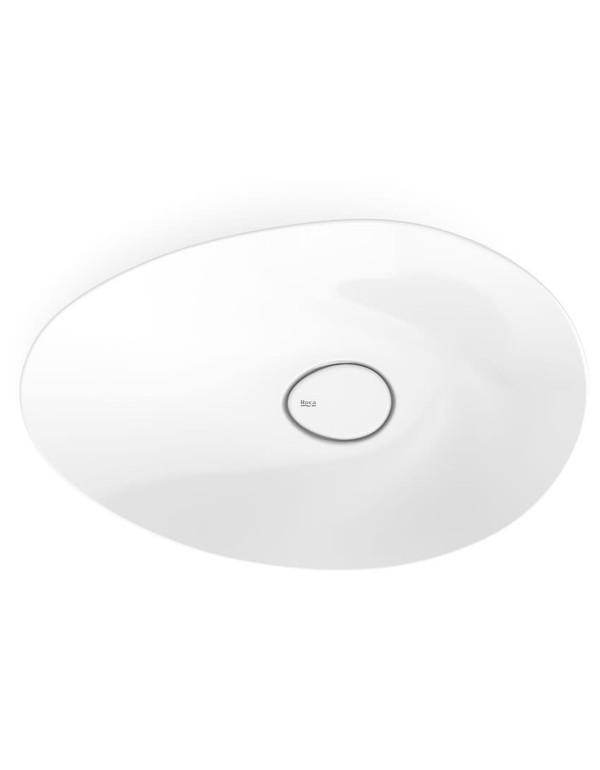 Cuba de Apoio para Banheiro Oval Roca Ohtake Fineceramic Branco 62,5x38,5 cm A327A1P000