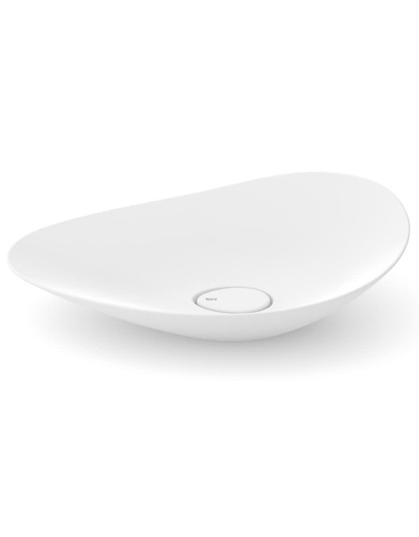 Cuba de Apoio para Banheiro Oval Roca Ohtake Fineceramic Blanco Matte 62,5x38,5 cm A327A1P620