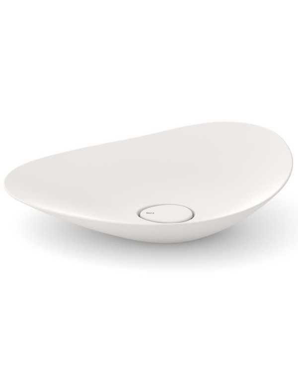 Cuba de Apoio para Banheiro Oval Roca Ohtake Fineceramic Beige 62,5x38,5 cm A327A1P650
