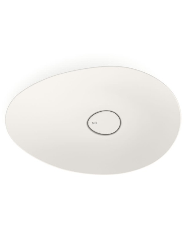 Cuba de Apoio para Banheiro Oval Roca Ohtake Fineceramic Beige 62,5x38,5 cm A327A1P650