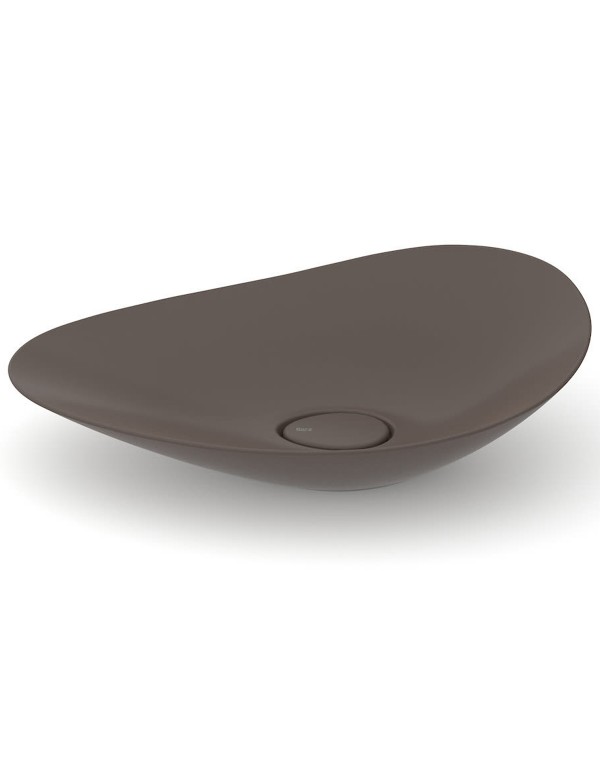 Cuba de Apoio para Banheiro Oval Roca Ohtake Fineceramic Cafe 62,5x38,5 cm A327A1P660