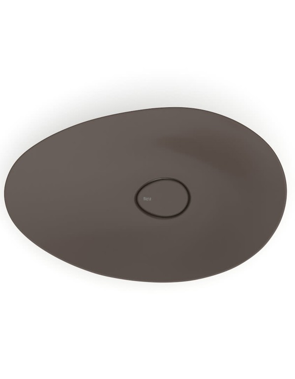 Cuba de Apoio para Banheiro Oval Roca Ohtake Fineceramic Cafe 62,5x38,5 cm A327A1P660