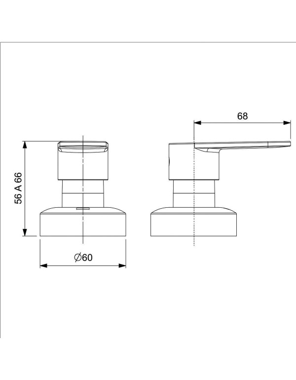 Acabamento de Registro Gaveta 1/2, 3/4 a 1 Roca Cala Matte Black A5A166ENBC