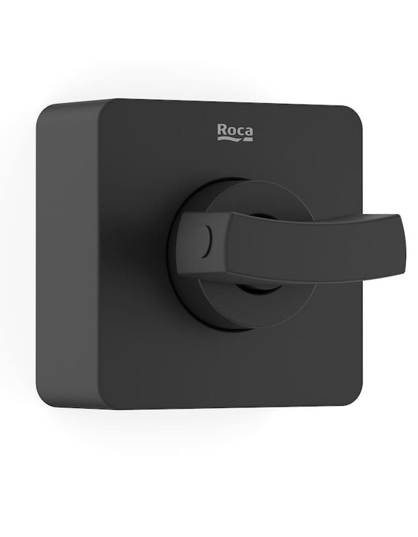 Acabamento de Registro Roca Virtus para Base Docol 1/2", 3/4" e 1" Matte Black A5A169DNBC