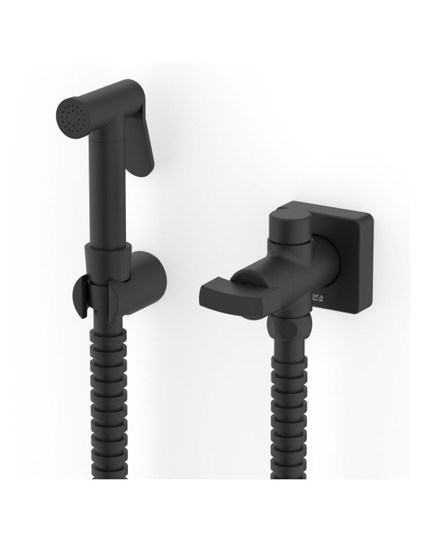 Ducha higienica com derivação Roca Virtus Matte Black A5A789DNBC