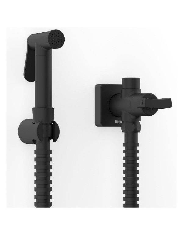 Ducha higienica com derivação Roca Virtus Matte Black A5A789DNBC