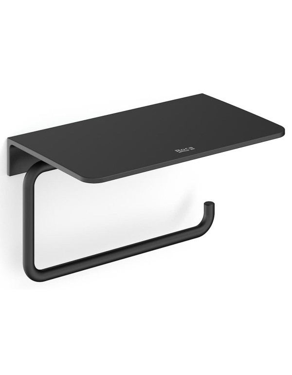 Papeleira Com Suporte Hotels Roca Round Matte Black A81..