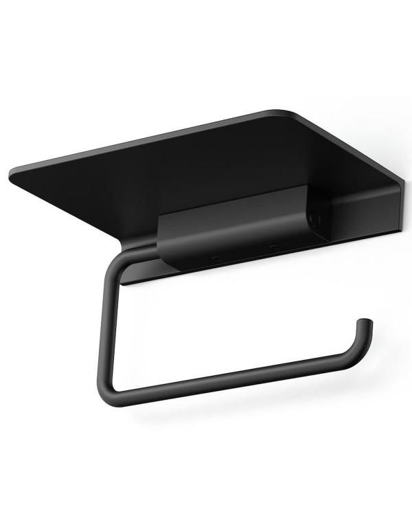 Papeleira Com Suporte Hotels Roca Round Matte Black A817581C40