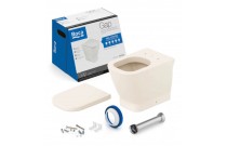 Kit De Bacia Convencional Assento Termofixo Queda Amortecida E Itens De Instalação Roca Gap Beige C323727011