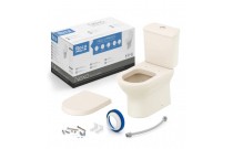 Kit De Bacia Com Caixa Acoplada Com Assento Termofixo Queda Amortecida E Itens De Instalação Roca Nexo Beige C343723011