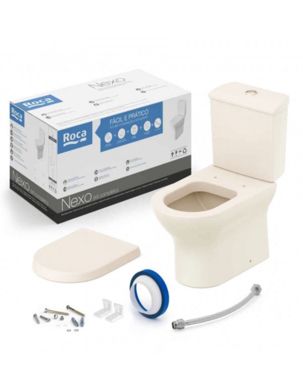 Kit De Bacia Com Caixa Acoplada Com Assento Termof...