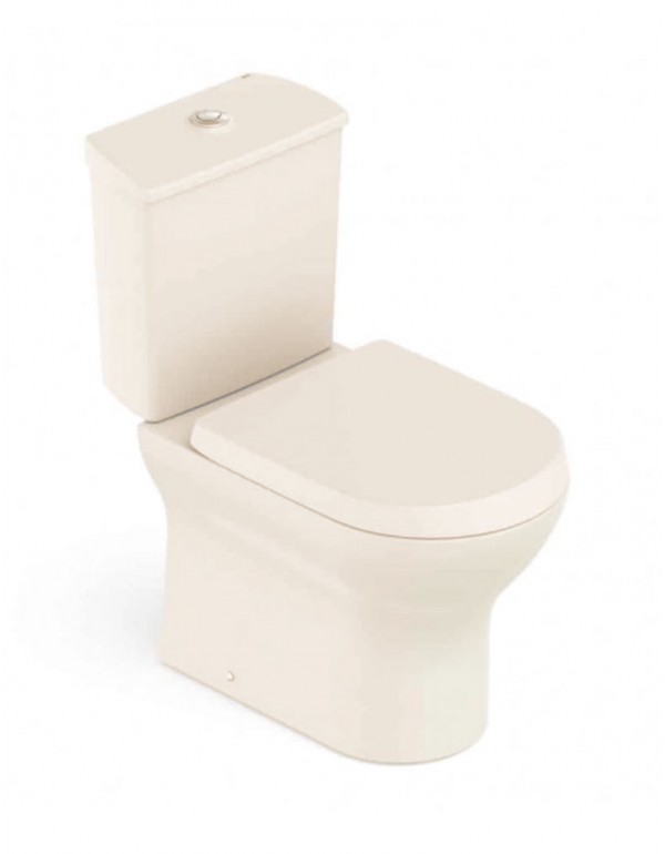 Kit De Bacia Com Caixa Acoplada Com Assento Termofixo Queda Amortecida E Itens De Instalação Roca Nexo Beige C343723011