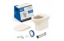 Kit De Bacia Convencional Com Assento Termofixo Queda Amortecida E Itens De Instalação Roca Nexo Beige C343727011
