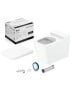 Kit completo de bacia convencional, assento termofixo e itens de instalação Roca Inspira Square Branco C378727001