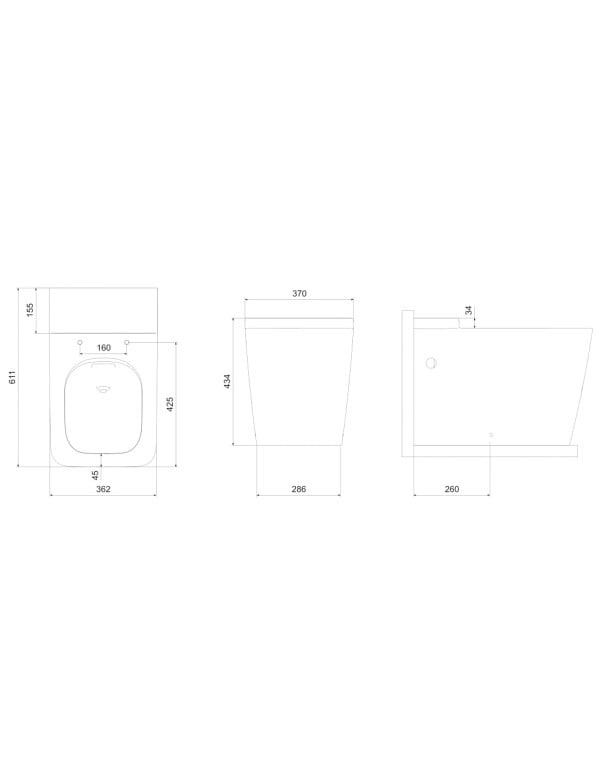Kit Completo Bacia Sanitaria Convencional sem Caixa Acoplada Assento Termofixo Soft Close Tecnologia Rimless e Itens de Instalacao Linha Inspira Square Roca Matte Black Preto Fosco C378727007