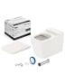 Kit completo de bacia convencional, assento termofixo e itens de instalação Roca Inspira Square Beige C378727010