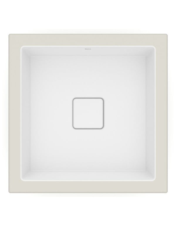 Cuba de Embutir Quadrada com Tecnologia Fineceramic Linha Terra Medidas 41x41cm Cor Branco Mate Fosco Roca A32722V620
