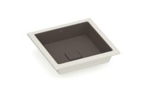 Cuba de Embutir Quadrada T12 em Fineceramic® Roca Terra 410x410 Café A32722V660