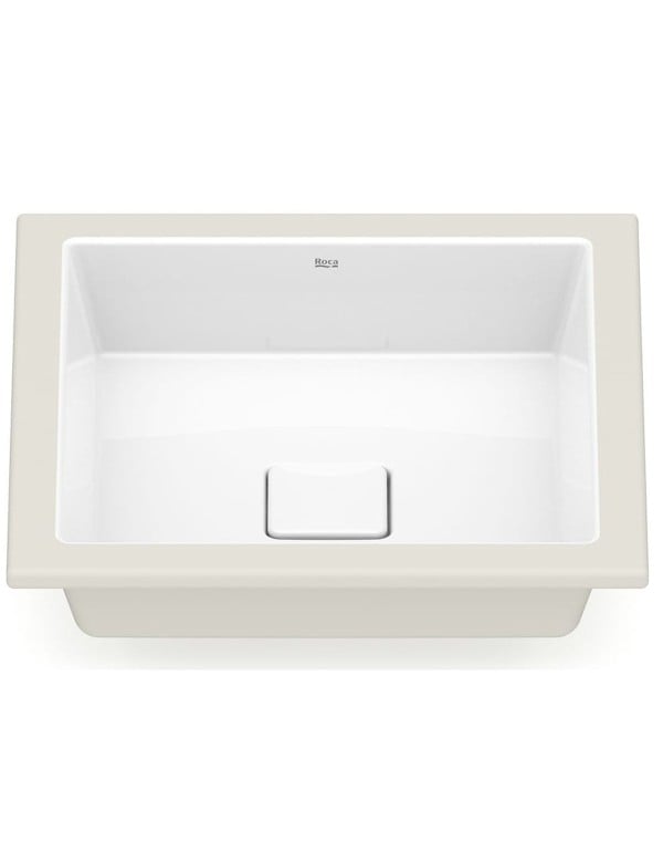 Cuba de Embutir Quadrada em Tecnologia Fineceramic Linha Terra Medidas 33x33cm Cor Branco Roca A32722W000
