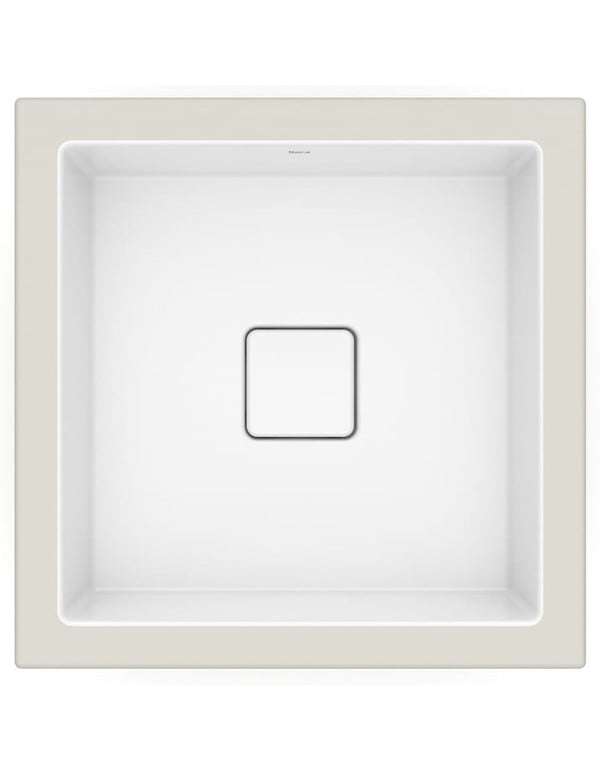 Cuba de Embutir Quadrada em Tecnologia Fineceramic Linha Terra Medidas 33x33cm Cor Branco Roca A32722W000
