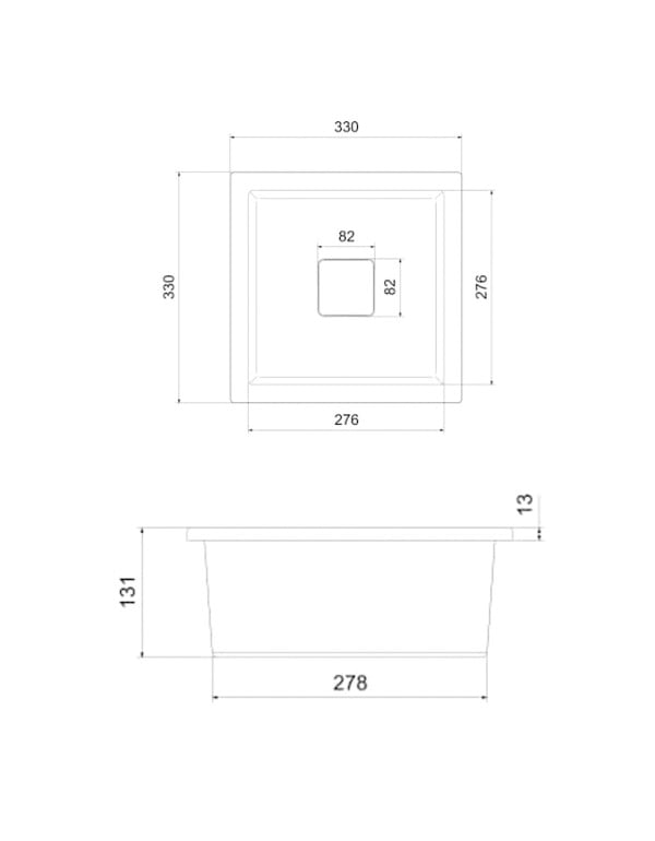 Cuba de Embutir Quadrada em Tecnologia Fineceramic Linha Terra Medidas 33x33cm Cor Branco Roca A32722W000