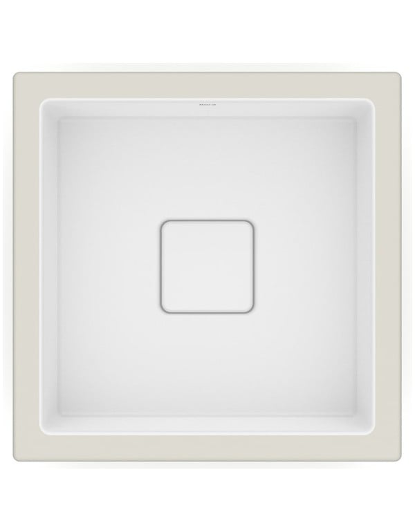 Cuba de Embutir Quadrada em Tecnologia Fineceramic Linha Terra Medidas 33x33cm Cor Branco Mate Fosco Roca A32722W620