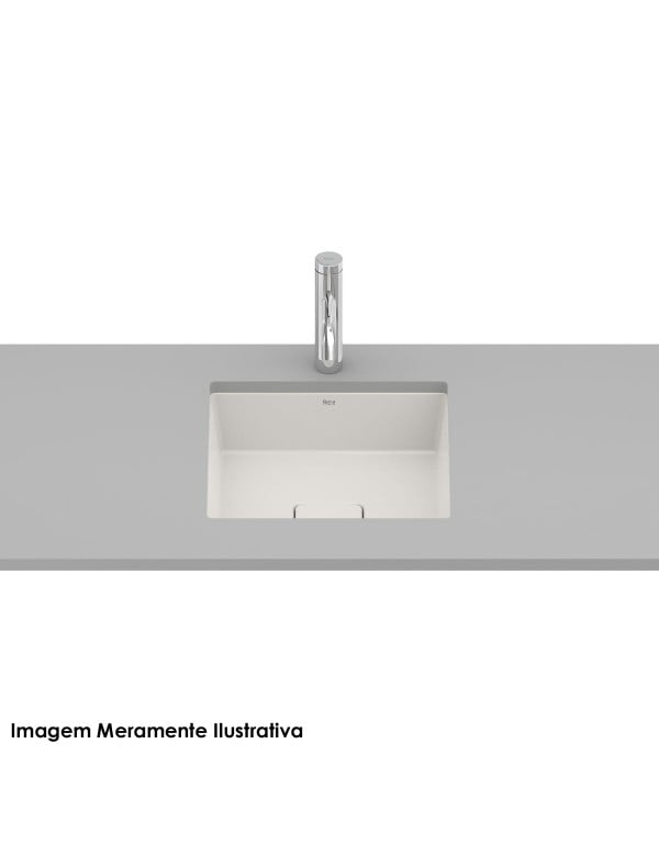 Cuba de Embutir Quadrada em Tecnologia Fineceramic Linha Terra Medidas 33x33cm Cor Bege Fosco Beige Roca A32722W650