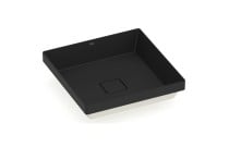 Cuba de Sobrepor Quadrada T16 em Fineceramic® Roca Terra 400x400 Matte Black A327B3C080