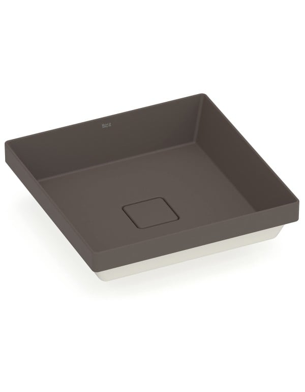 Cuba de Sobrepor Quadrada T16 em Fineceramic® Roca Terr..