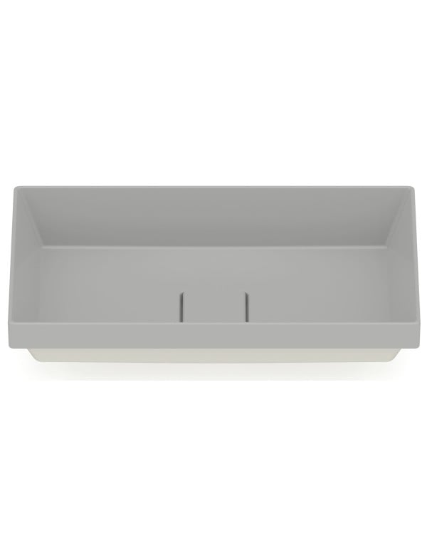 Cuba para Banheiro de Sobrepor Retangular em Fineceramic Acabamento Stone Cinza Fosco Linha Terra T17 Roca A327B3D070