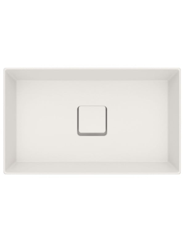 Cuba para Banheiro de Sobrepor Retangular em Fineceramic Acabamento Beige Bege Fosco Linha Terra T17 Roca A327B3D650