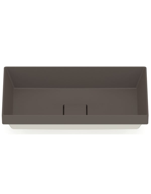 Cuba para Banheiro de Sobrepor Retangular em Fineceramic Acabamento Cafe Marrom Fosco Linha Terra T17 Roca A327B3D660