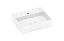 Cuba de apoio com mesa T19 em Fineceramic® Roca Terra 500x400 Branco A327B3F000