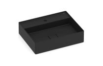 Cuba de apoio com mesa T19 em Fineceramic® Roca Terra 500x400 Matte Black A327B3F080