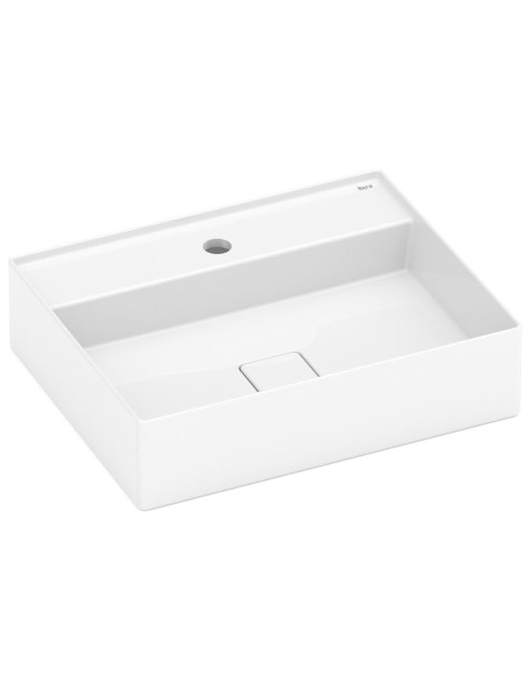 Cuba de apoio com mesa T19 em Fineceramic® Roca Terra 5..