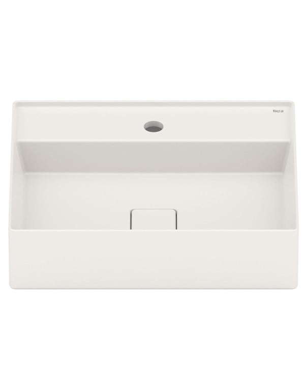 Cuba para Banheiro de Apoio Retangular com Mesa em Fineceramic Acabamento Beige Bege Fosco Linha Terra T19 Roca A327B3F650