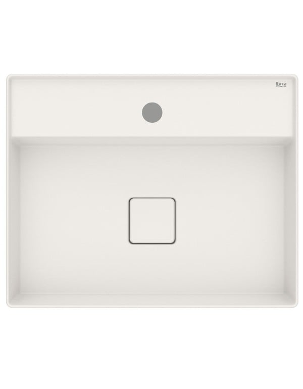 Cuba para Banheiro de Apoio Retangular com Mesa em Fineceramic Acabamento Beige Bege Fosco Linha Terra T19 Roca A327B3F650