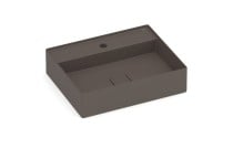 Cuba de apoio com mesa T19 em Fineceramic® Roca Terra 500x400 Cafe A327B3F660