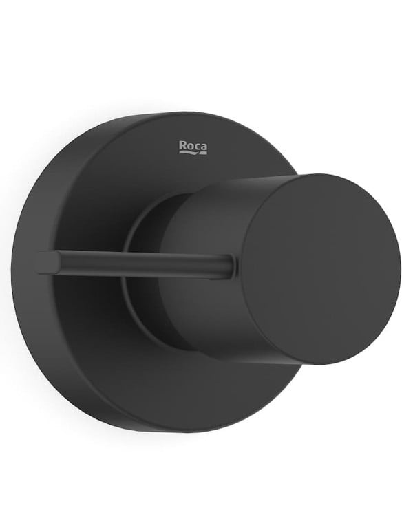 Acabamento para Registro de Pressao e Gaveta Multibitola 1/2 3/4 1 Polegada Compativel com Base Docol 20 Dentes Linha Roca Ona Acabamento Matte Black Preto Fosco A5A169ENBC