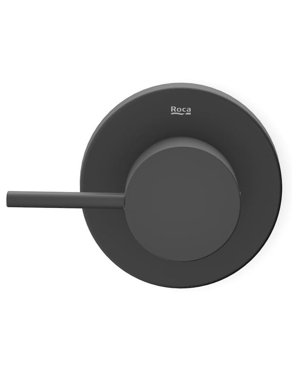 Acabamento para Registro de Pressao e Gaveta Multibitola 1/2 3/4 1 Polegada Compativel com Base Docol 20 Dentes Linha Roca Ona Acabamento Matte Black Preto Fosco A5A169ENBC