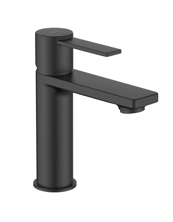 Misturador Monocomando para Lavatorio de Mesa Bica Baixa com Cartucho Ceramico Linha Roca Teras em Metal Preto Mate Matte Black A5A325FNBC