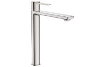Misturador Monocomando para Lavatório de Mesa Bica Alta Roca Teras Stainless Steel Finish A5A345FSMC