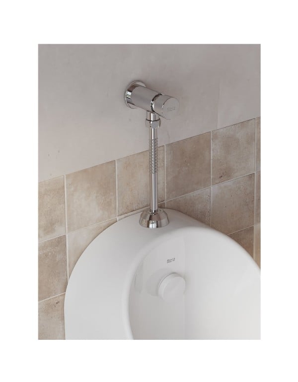 Valvula de Parede para Mictorio com Fechamento Automatico Temporizado Linha Roca Ecopress em Metal Cromado B5002COCRB