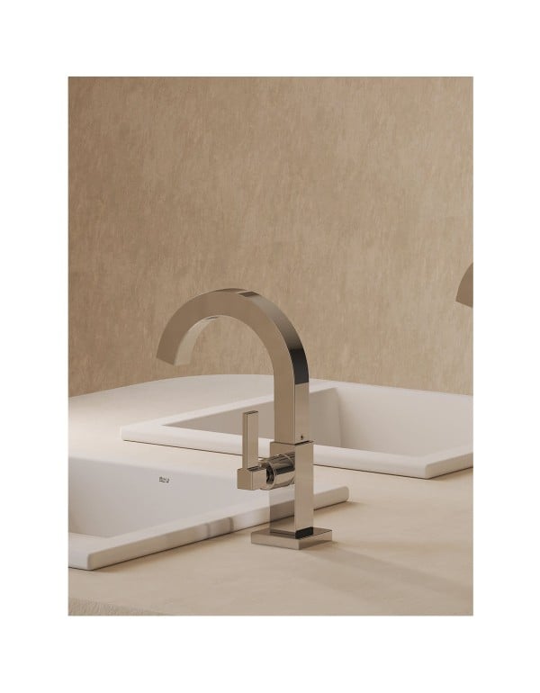 Torneira para Lavatorio de Mesa Bica Alta com Cartucho Ceramico e Arejador Linha Celite Roca Elite Cromado B5002C8CRB