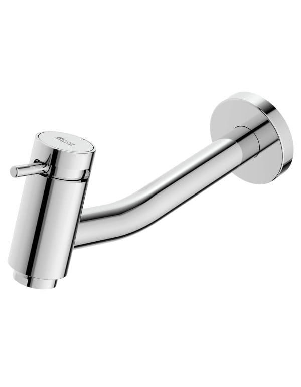 Torneira para Lavatorio de Parede com Bica Reta Volante e Cartucho Ceramico Linha Celite Roca Basic Cromado B5003C7CRB