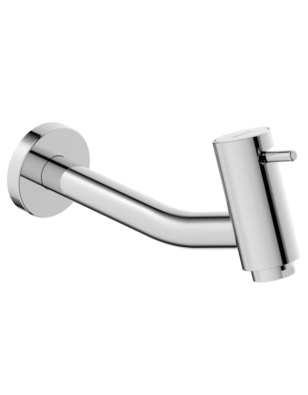 Torneira para Lavatorio de Parede com Bica Reta Volante e Cartucho Ceramico Linha Celite Roca Basic Cromado B5003C7CRB